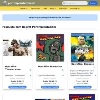 Screenshot portimplantation.de