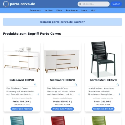 Screenshot porto-cervo.de