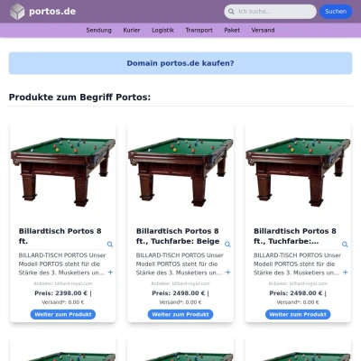 Screenshot portos.de