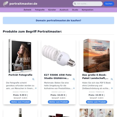 Screenshot portraitmaster.de