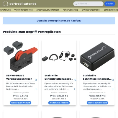 Screenshot portreplicator.de