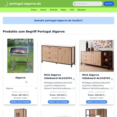 Screenshot portugal-algarve.de