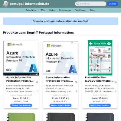 Screenshot portugal-information.de