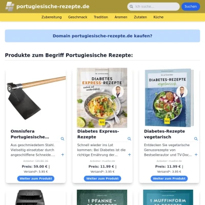 Screenshot portugiesische-rezepte.de