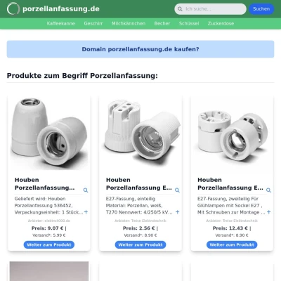 Screenshot porzellanfassung.de