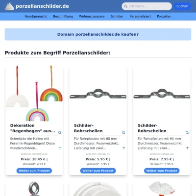Screenshot porzellanschilder.de