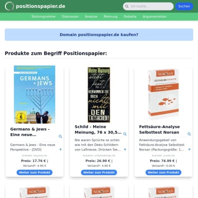 Screenshot positionspapier.de