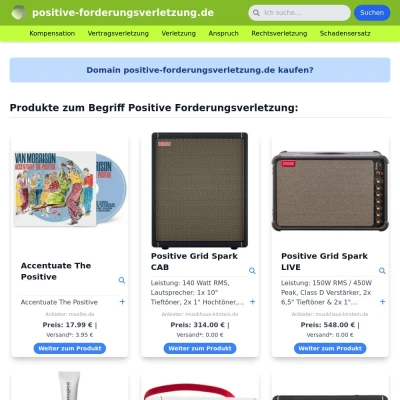 Screenshot positive-forderungsverletzung.de