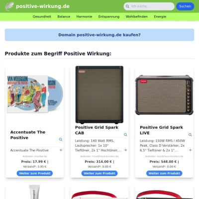 Screenshot positive-wirkung.de