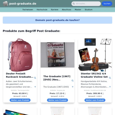 Screenshot post-graduate.de