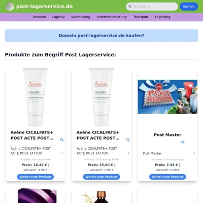 Screenshot post-lagerservice.de