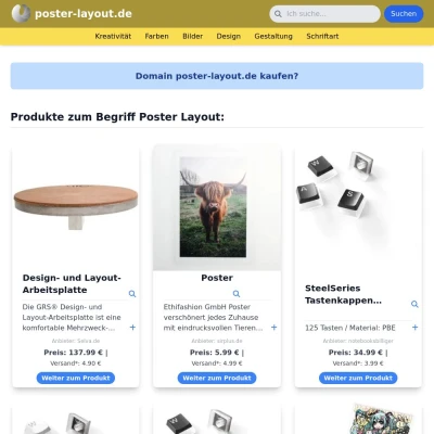 Screenshot poster-layout.de