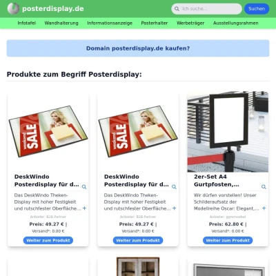 Screenshot posterdisplay.de