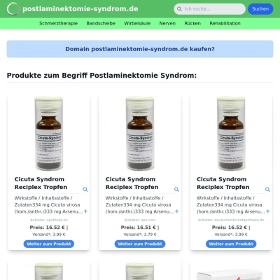 Screenshot postlaminektomie-syndrom.de