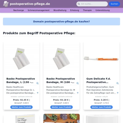 Screenshot postoperative-pflege.de