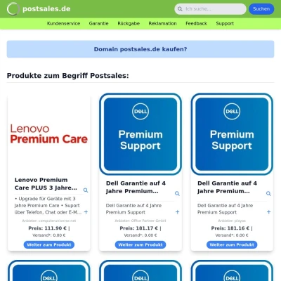 Screenshot postsales.de