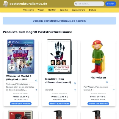 Screenshot poststrukturalismus.de