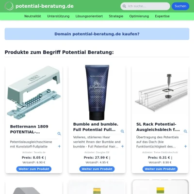 Screenshot potential-beratung.de