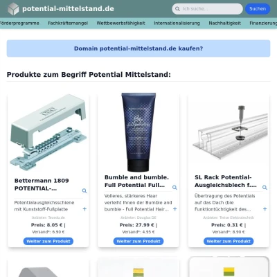 Screenshot potential-mittelstand.de