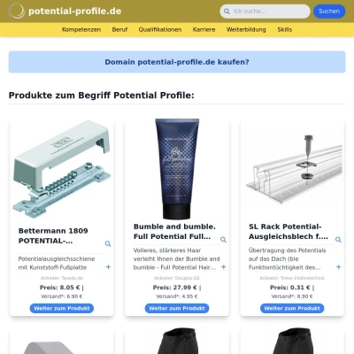 Screenshot potential-profile.de