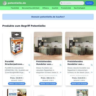 Screenshot potentielle.de
