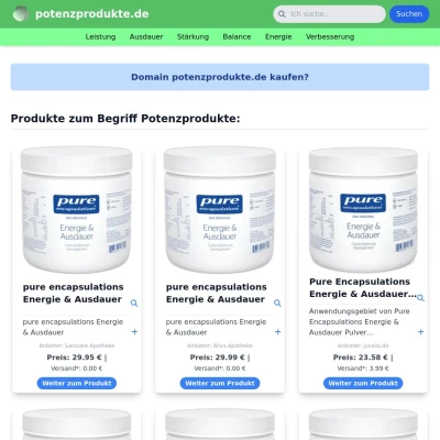 Screenshot potenzprodukte.de