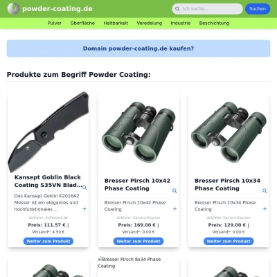 Screenshot powder-coating.de