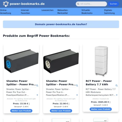 Screenshot power-bookmarks.de