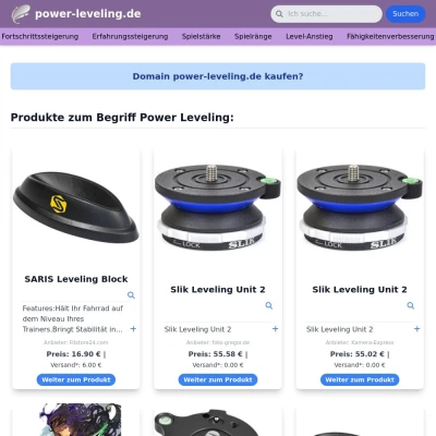 Screenshot power-leveling.de