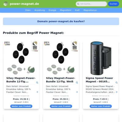 Screenshot power-magnet.de