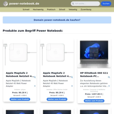 Screenshot power-notebook.de