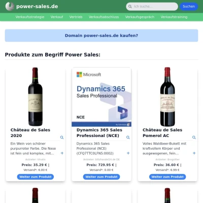Screenshot power-sales.de