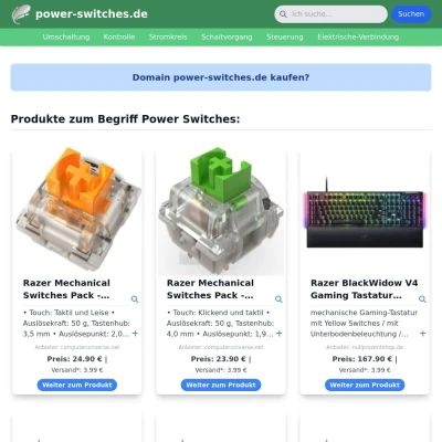 Screenshot power-switches.de