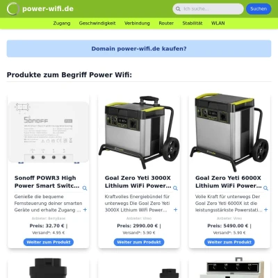 Screenshot power-wifi.de