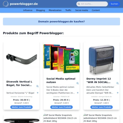 Screenshot powerblogger.de