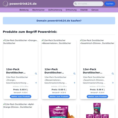 Screenshot powerdrink24.de