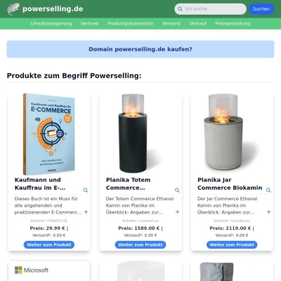 Screenshot powerselling.de