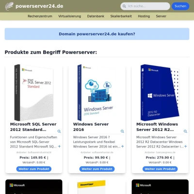 Screenshot powerserver24.de