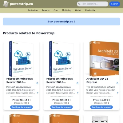 Screenshot powerstrip.eu