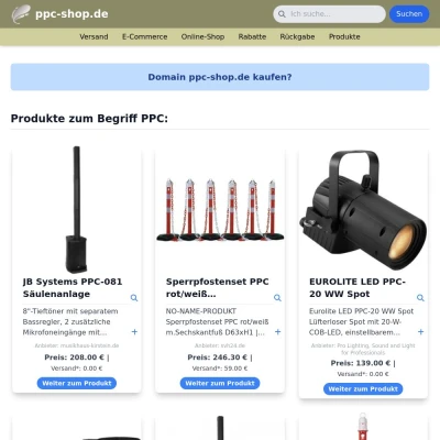 Screenshot ppc-shop.de