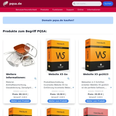 Screenshot pqsa.de