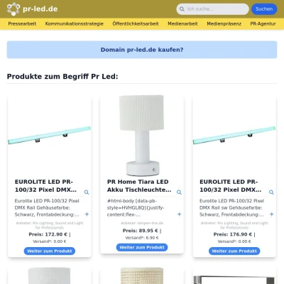 Screenshot pr-led.de