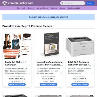 Screenshot praemie-sichern.de