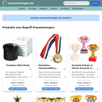 Screenshot praemierungen.de