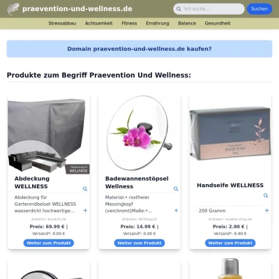 Screenshot praevention-und-wellness.de