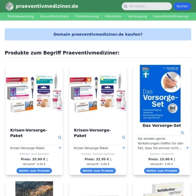 Screenshot praeventivmediziner.de