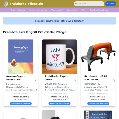 Screenshot praktische-pflege.de