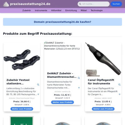Screenshot praxisausstattung24.de