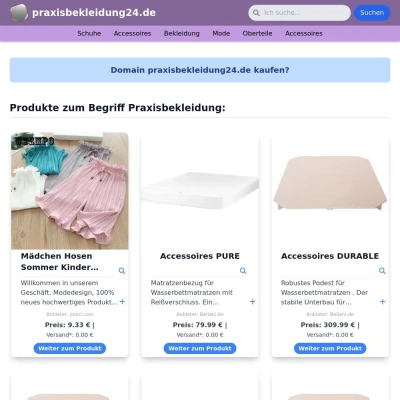 Screenshot praxisbekleidung24.de