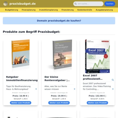 Screenshot praxisbudget.de